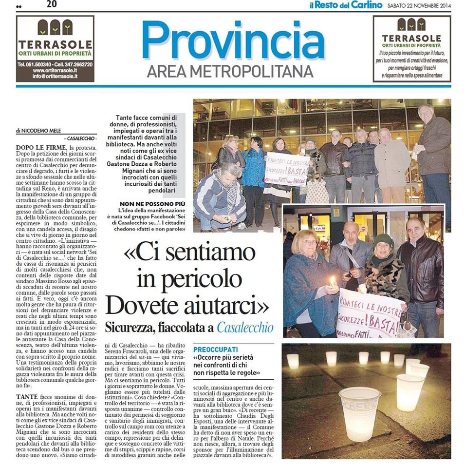 ci sentiamo in pericolo